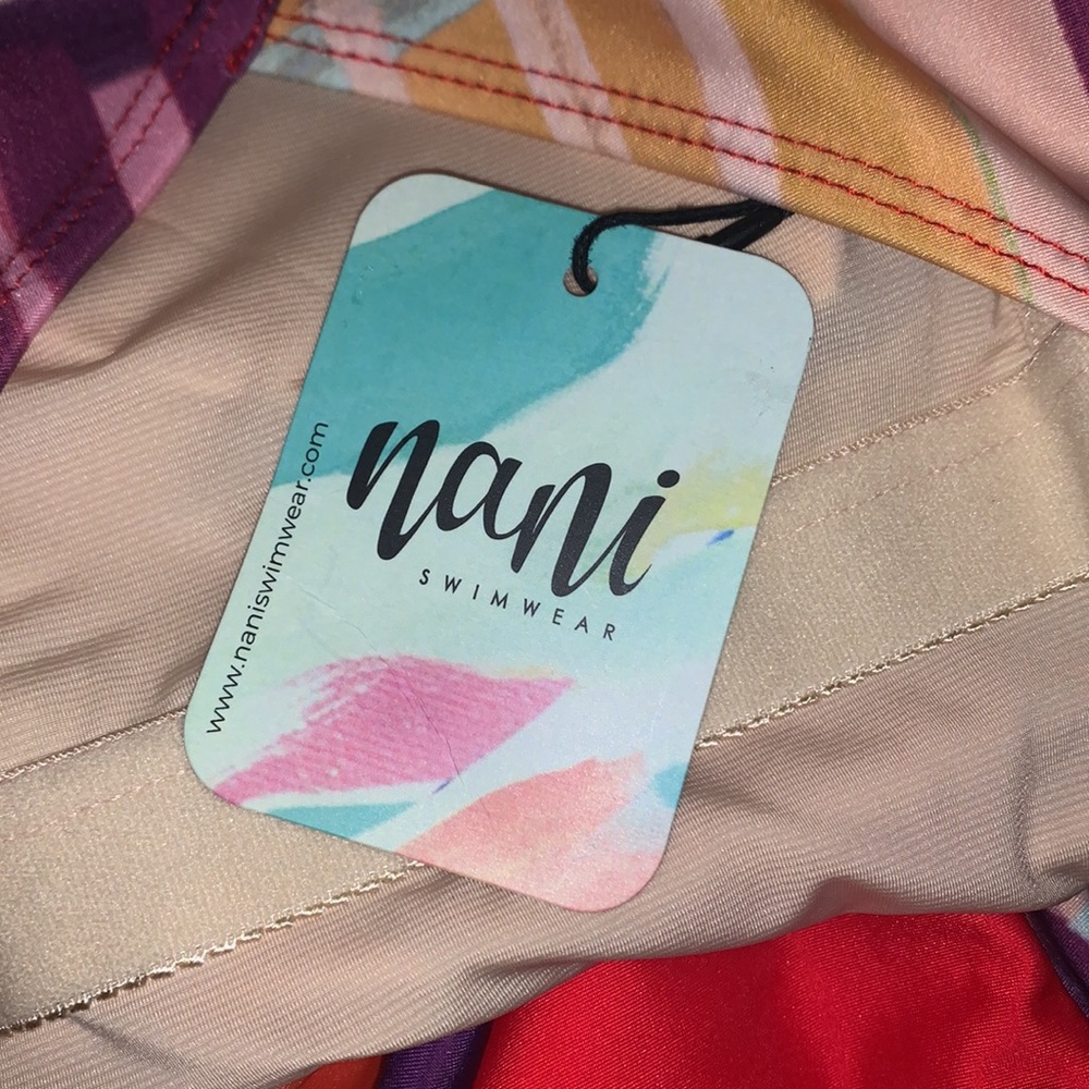 Nani Swimwear Multi Color One Shoulder One Piece Swimsuit Size XS X-Small NWT - Picture 5 of 7